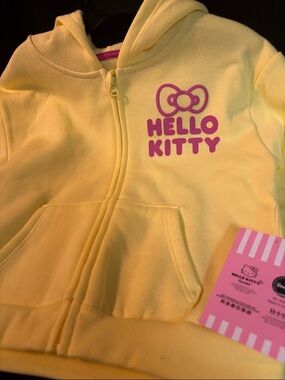 Hello Kitty Yellow Zip-Up Hoodie 4T
